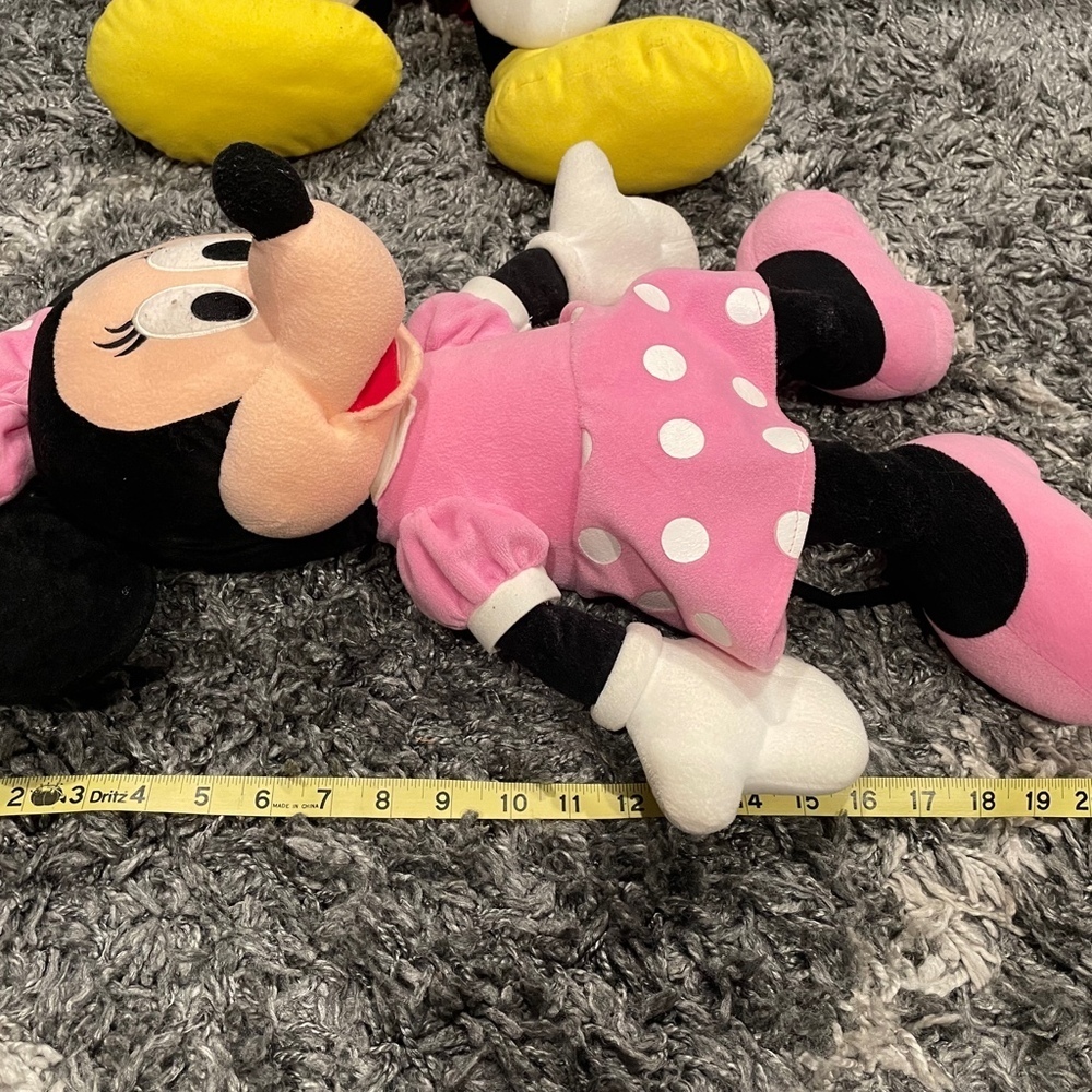 Disney 27” Mickey Mouse and 22” Minnie Mouse Plush Stuffed Animal Set - Picture 6 of 11